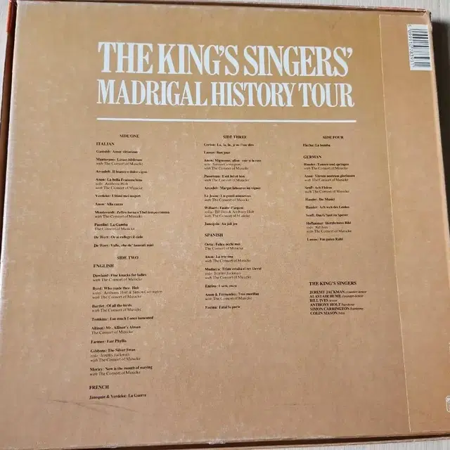 The King's Singers LP 레코드2장 자켓