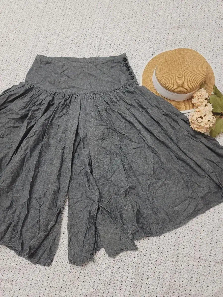 (on sale) Japanese Vintage Big Size Charcoal Wide Pants HUGHUG