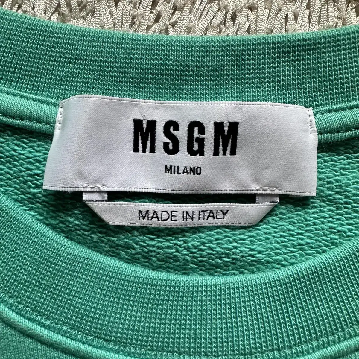 [여성 M] 엠에스지엠 MSGM 밀라노 브러쉬 로고 맨투맨 민트