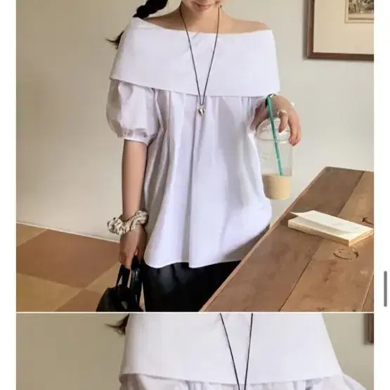 어리틀빗 오프숄더 블라우스 dover off-shoulder blous