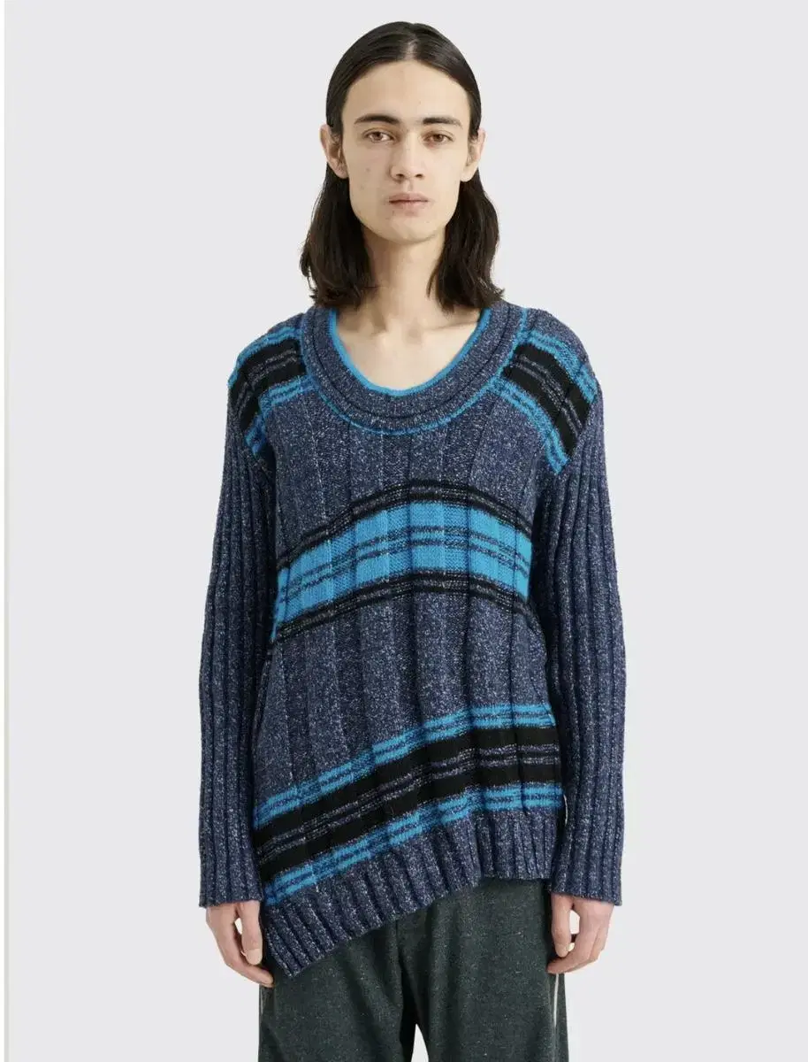 Kiko Asymmetric Ham Knit Navy 52