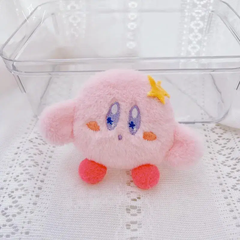 별의 커비 인형 브로치 / 핑크 kirby 납작 옷핀 패러디제품