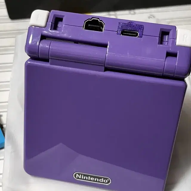 gba sp ita 퍼플 usb c 대용량 배터리