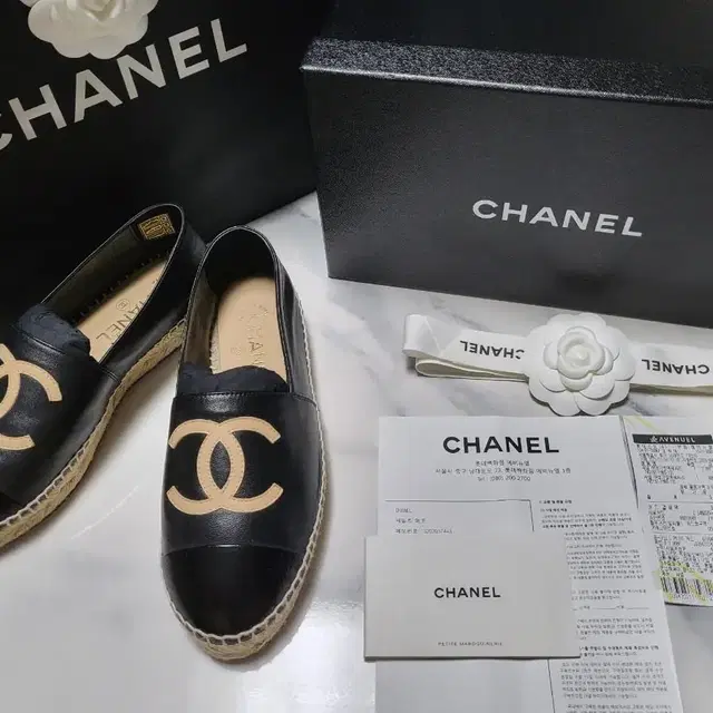 (Chanel) 샤넬 블랙 에스파 듀 슬립온 37 size