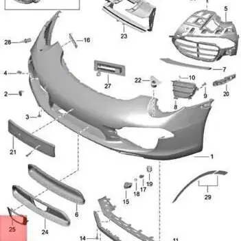 포르쉐 991범퍼 커버 스페이서 패널(정품 미사용)