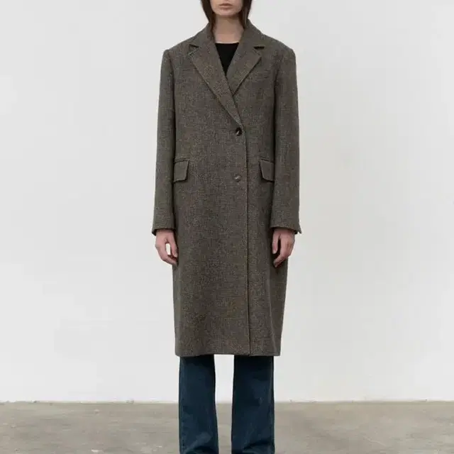 쎄르토 헤링본 코트 oversize herringbone coat