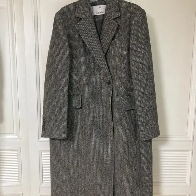 쎄르토 헤링본 코트 oversize herringbone coat