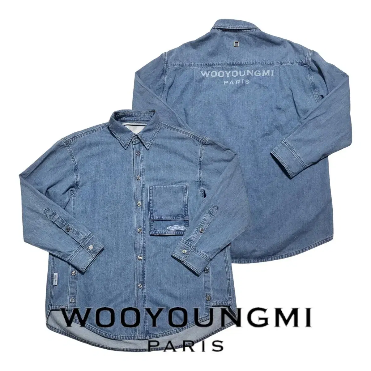 (XL) 21s/s 우영미 백로고데님자켓 우영미백로고 우영미빅로고