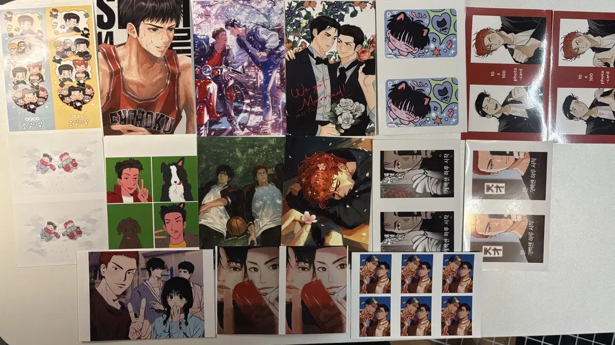 SLAM DUNK pbac, stickers, postcard wts