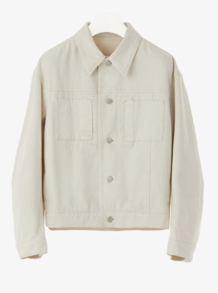 Coors Two-Pocket Denim Jacket in Cream