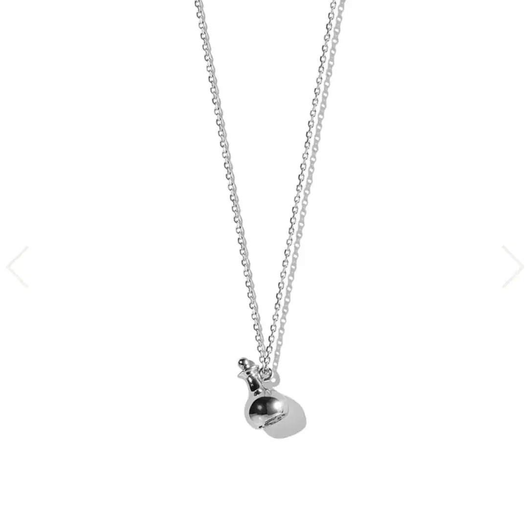 14k WHITE GOLD MINI BOTTIGLIA NECKLACE