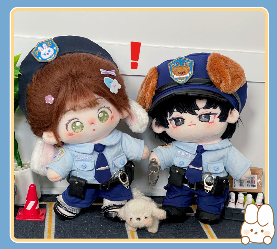 (현물) 20cm 인형옷 강아지 경찰