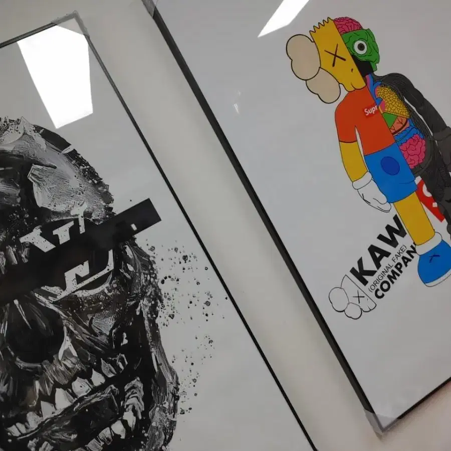 kaws 슈프림 카우스 해골 대형 그림 액자 팝아트 인테리어소품 그림액자