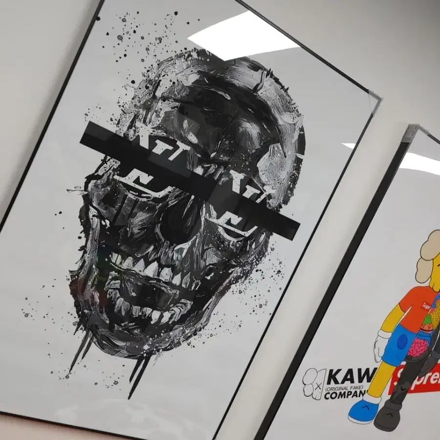 kaws 슈프림 카우스 해골 대형 그림 액자 팝아트 인테리어소품 그림액자