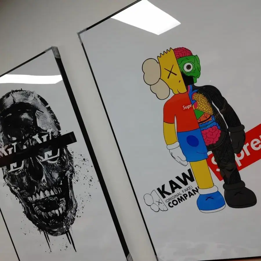 kaws 슈프림 카우스 해골 대형 그림 액자 팝아트 인테리어소품 그림액자