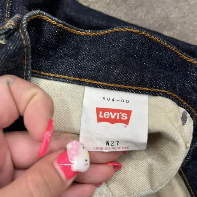 (정품) Levis 리바이스 JPN 504 진청 데님팬츠[27]