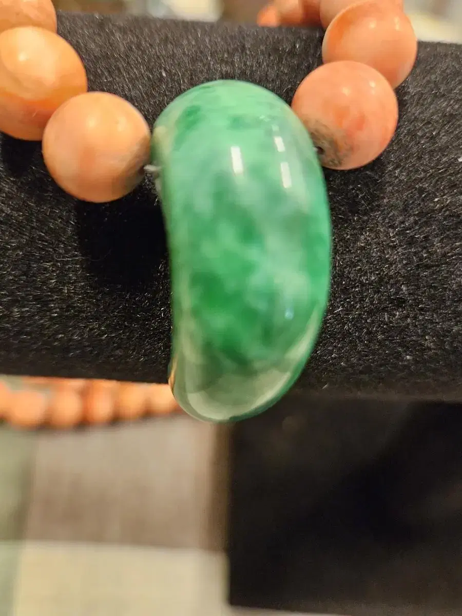 Natural Coral Jade Necklace