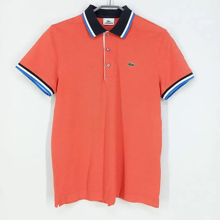 Lacoste Men's Tricolor Line Cotton Caravanfalti Apricot-Orange (HU14309)