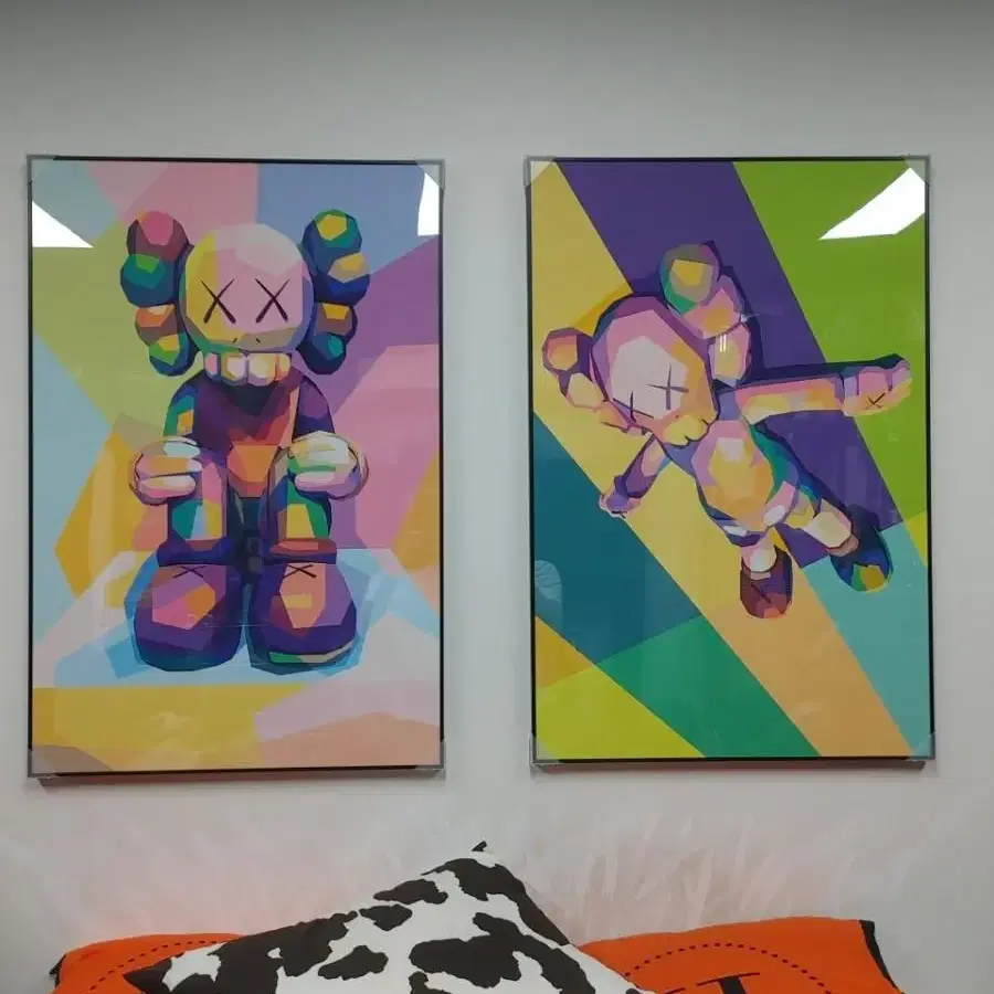 카우스 kaws 피규어 대형 그림 액자 팝아트 인테리어소품 인테리어액자