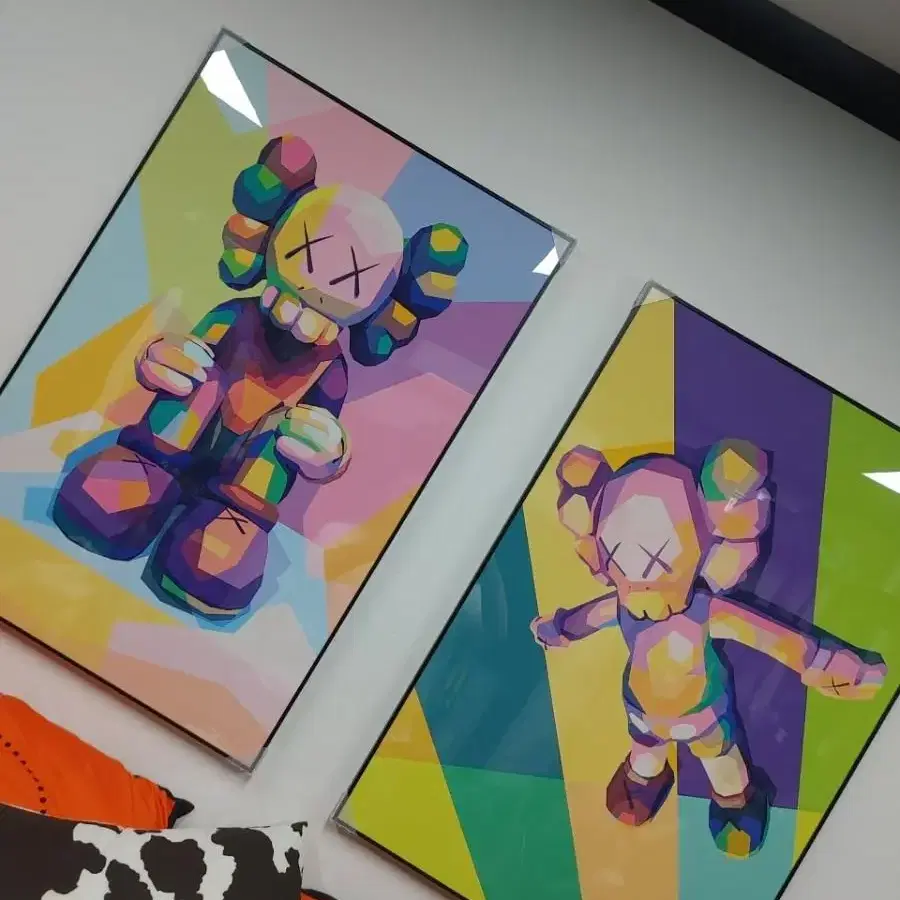 카우스 kaws 피규어 대형 그림 액자 팝아트 인테리어소품 인테리어액자