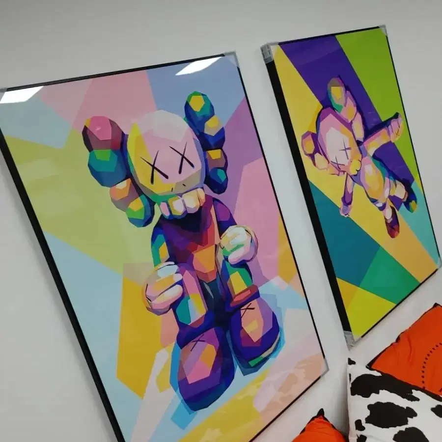 카우스 kaws 피규어 대형 그림 액자 팝아트 인테리어소품 인테리어액자