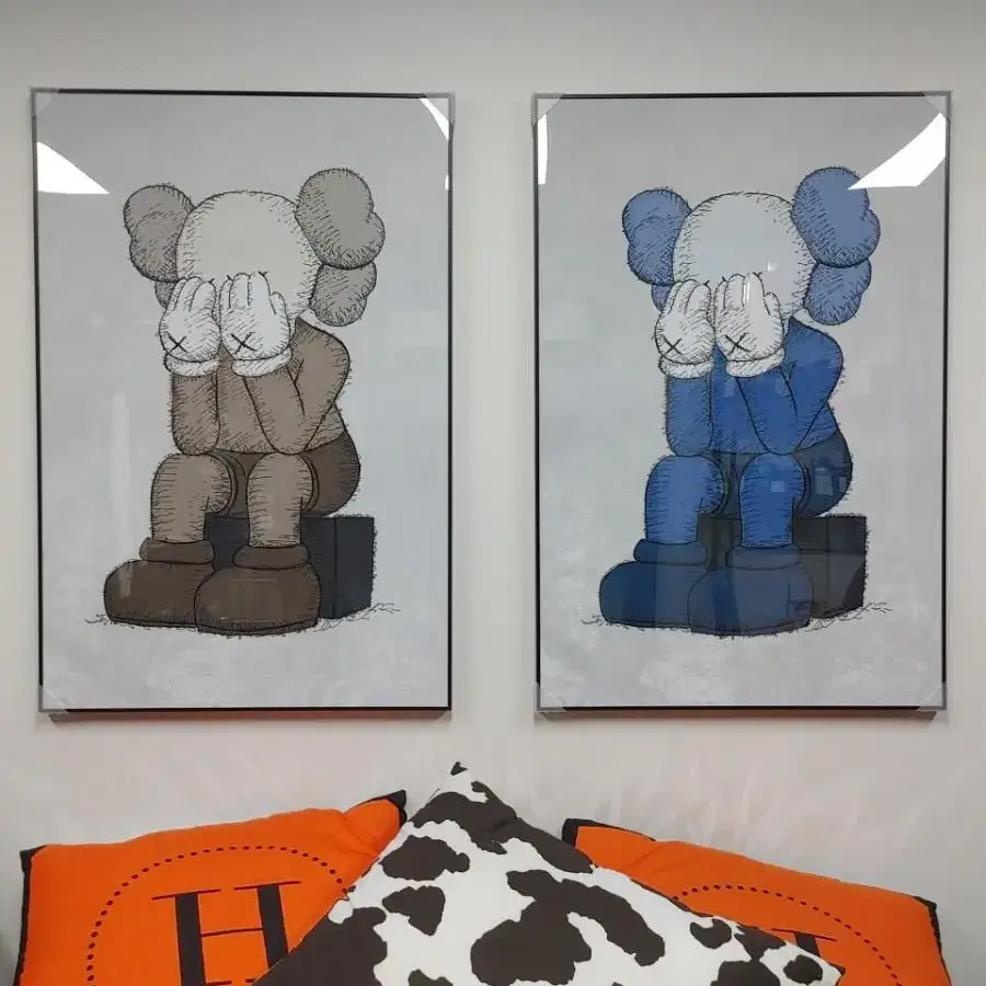 카우스 kaws 피규어 대형 그림 액자 팝아트 인테리어소품 인테리어액자