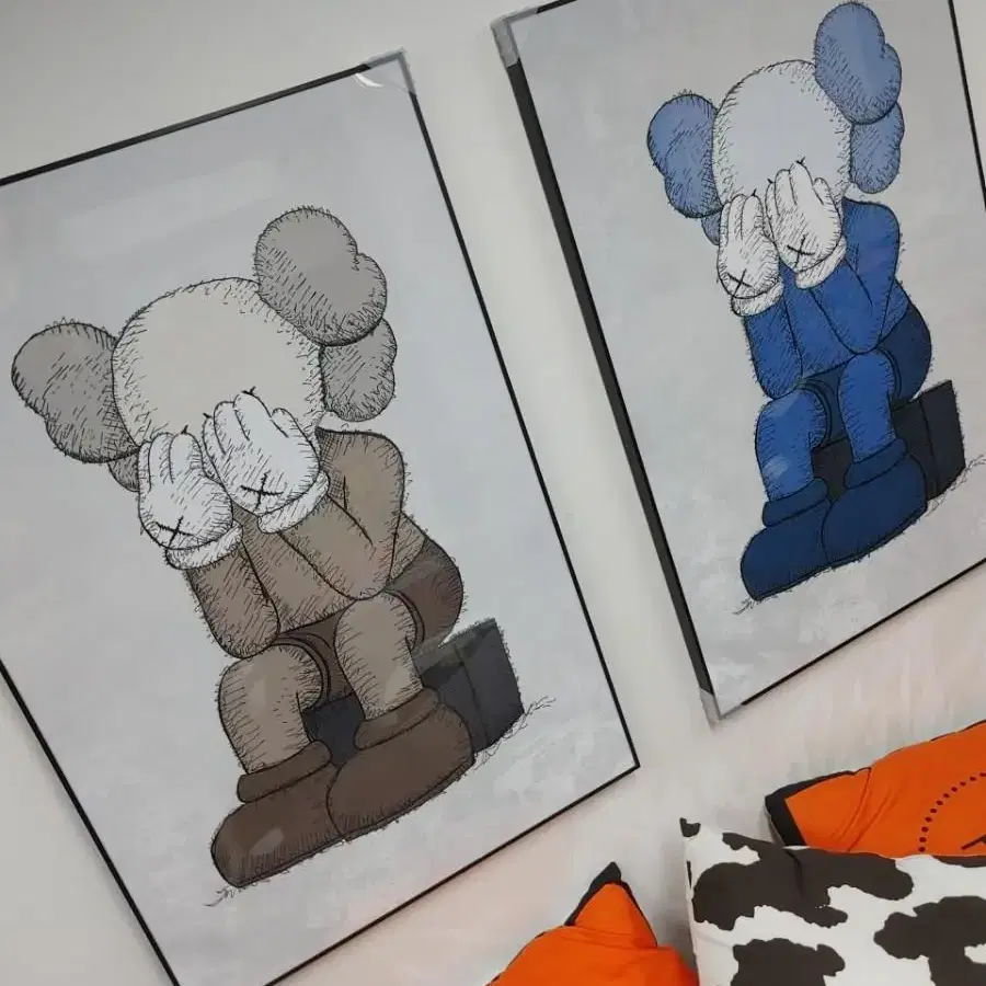 카우스 kaws 피규어 대형 그림 액자 팝아트 인테리어소품 인테리어액자