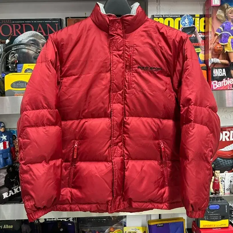 90s polo sport red down jk 폴로스포츠 패딩