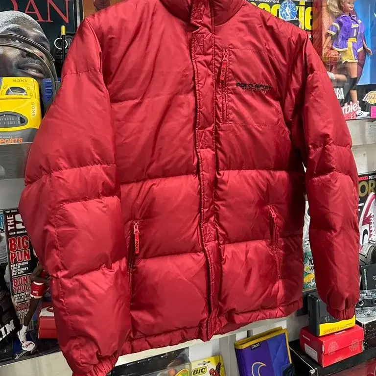 90s polo sport red down jk 폴로스포츠 패딩