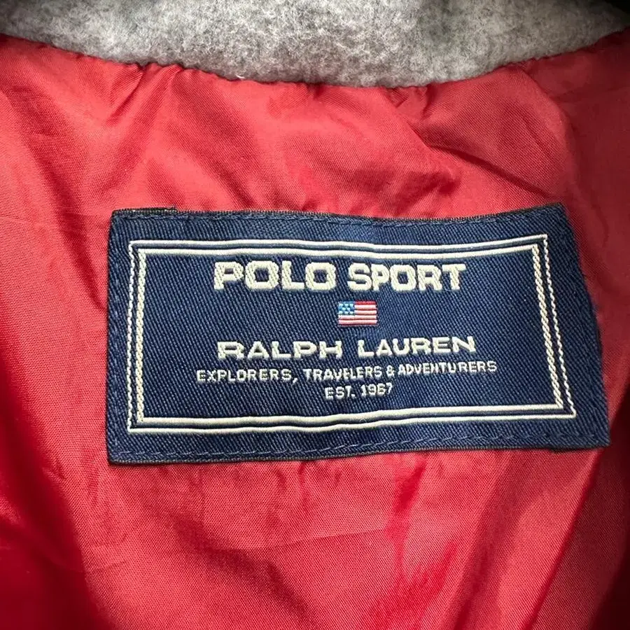 90s polo sport red down jk 폴로스포츠 패딩