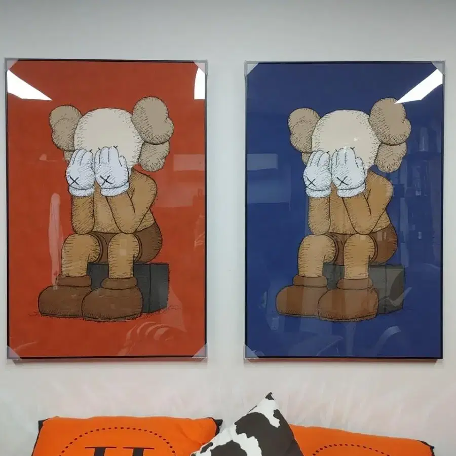 카우스 kaws 피규어 대형 그림 액자 팝아트 인테리어소품 인테리어액자