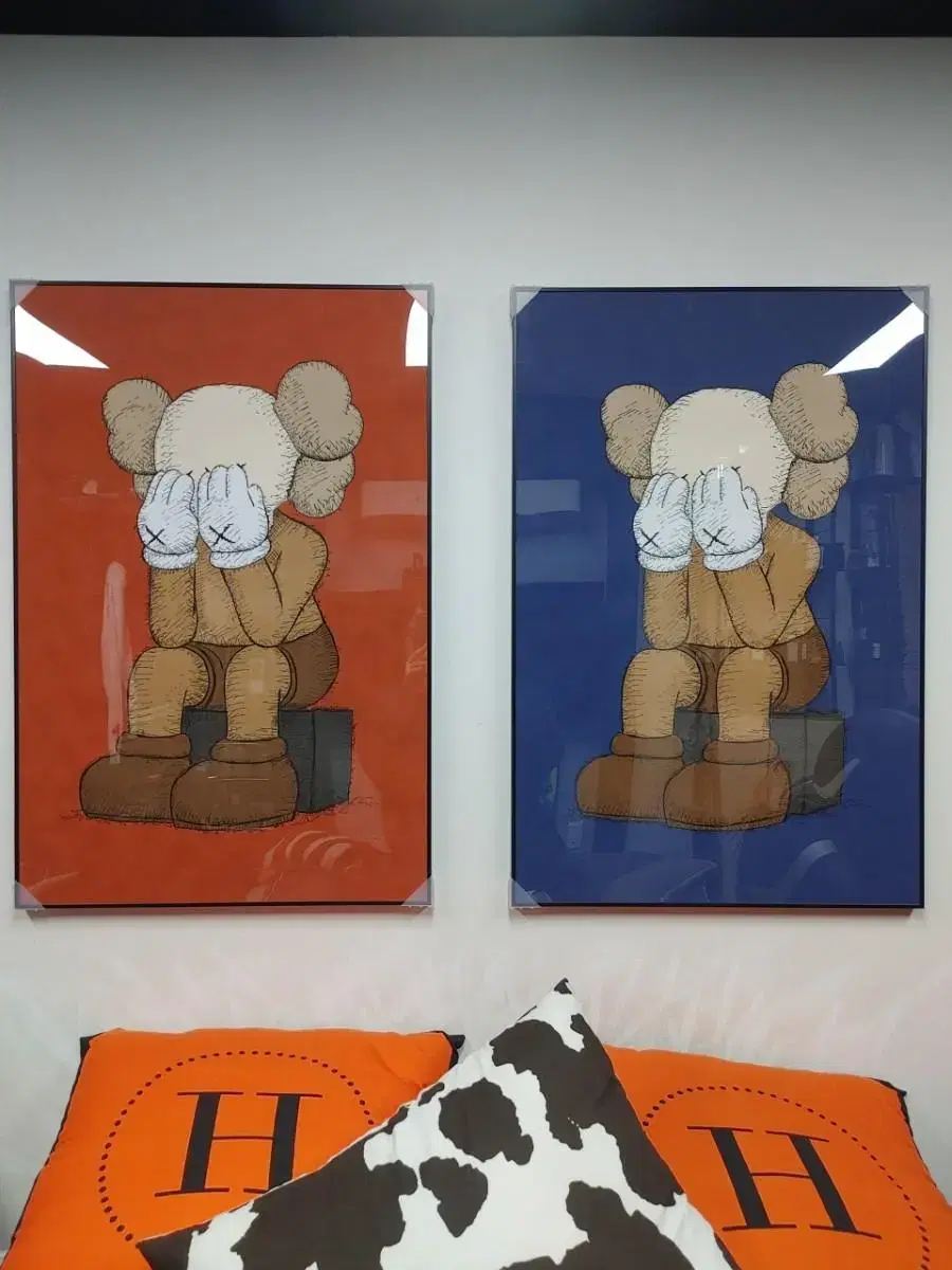 카우스 kaws 피규어 대형 그림 액자 팝아트 인테리어소품 인테리어액자