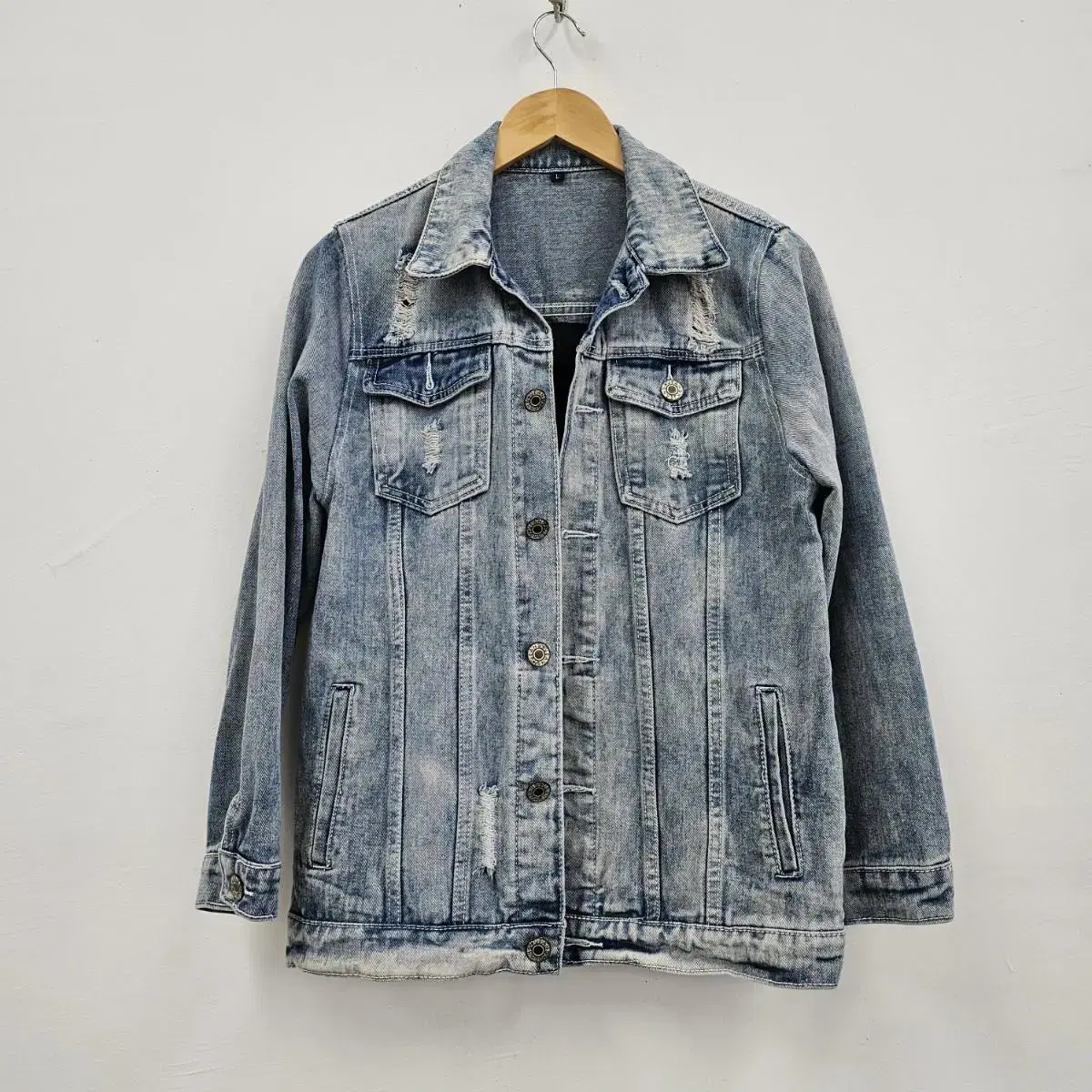 A jean jacket in good condition.