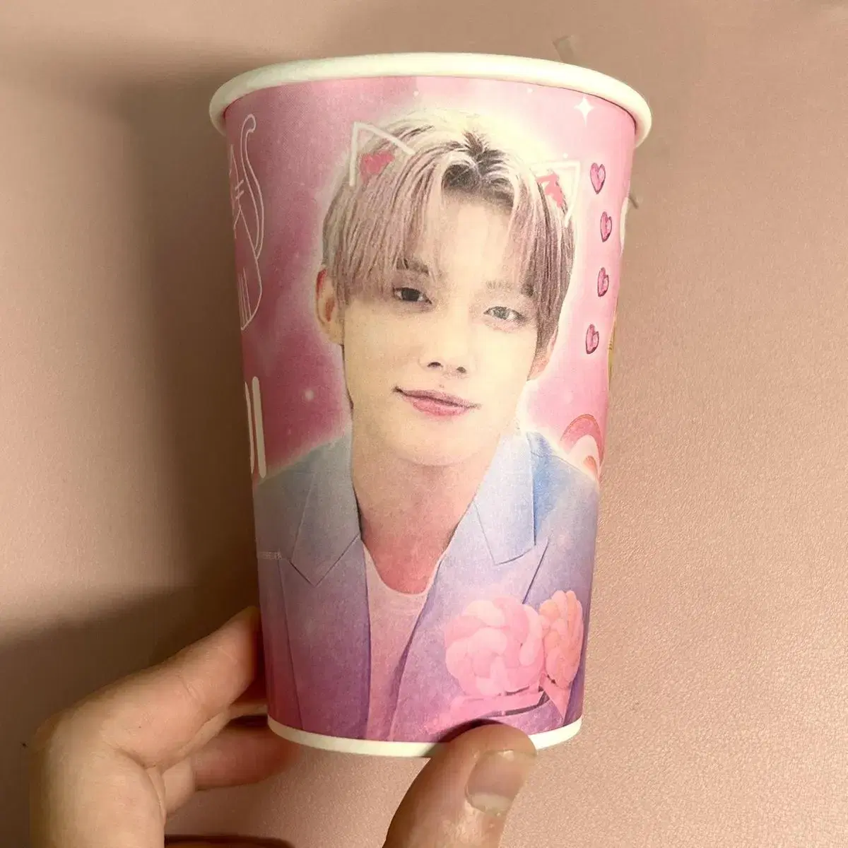 [15cup=1set] txt yeonjun Disposal of birthday cafe paper cups