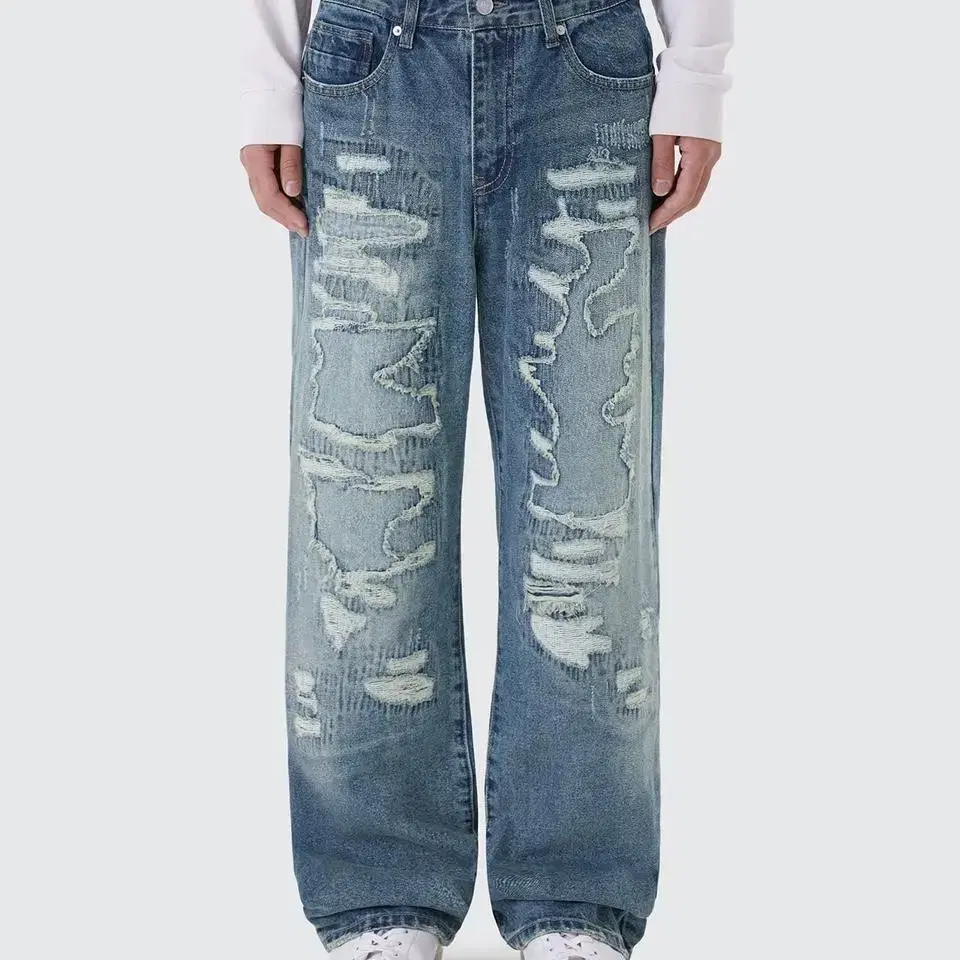 스모크라이즈 HEAVY DISTRESSED JEANS