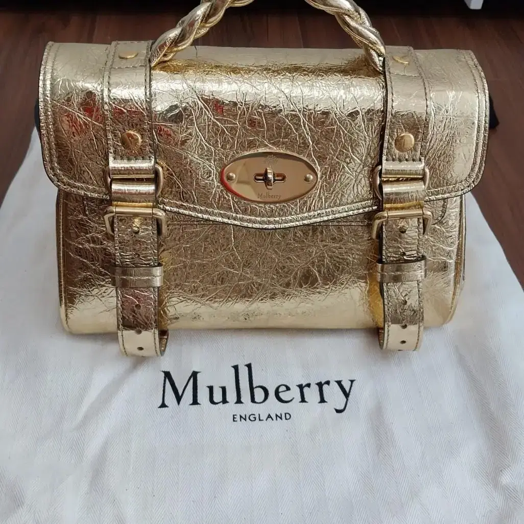 Mulberry 멀버리 미니 알렉사메탈릭 골드