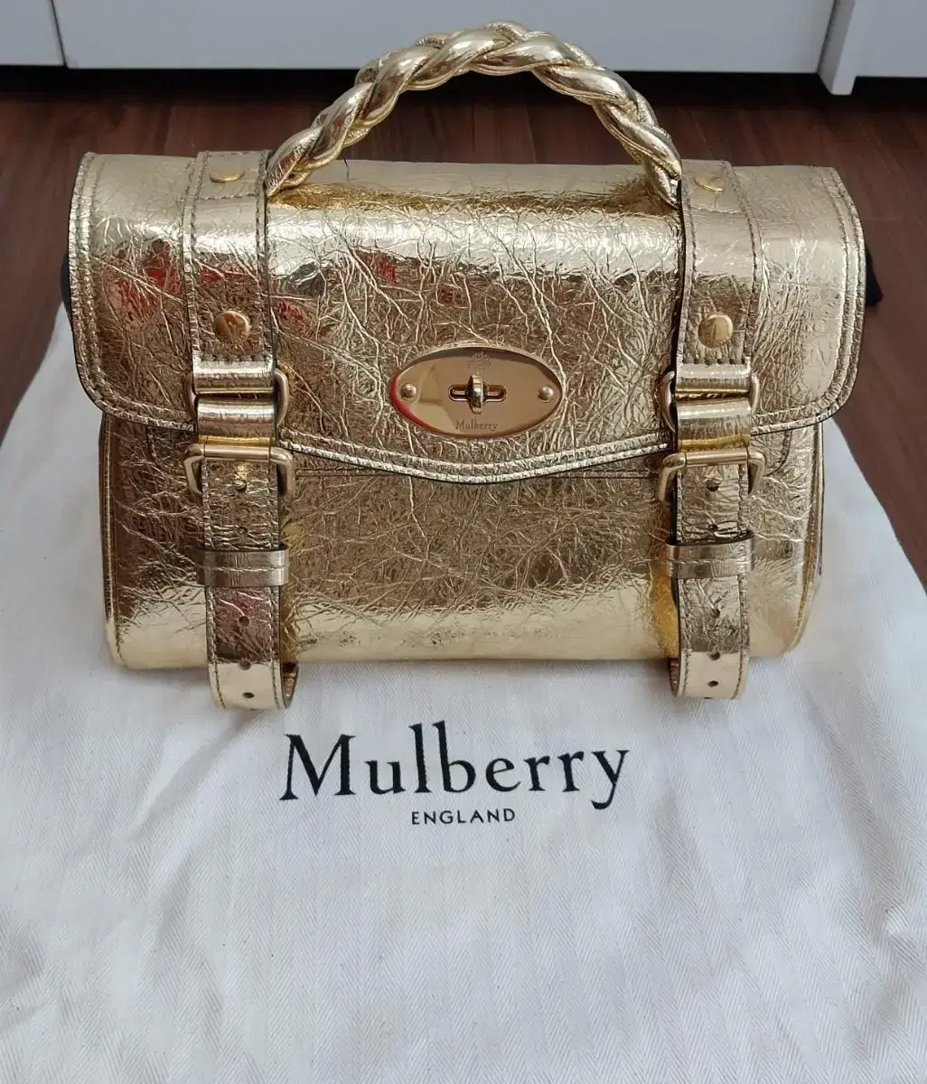 Mulberry 멀버리 미니 알렉사메탈릭 골드