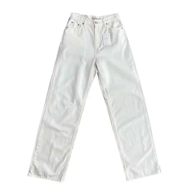 White yeoreum denim wide-legged trousers