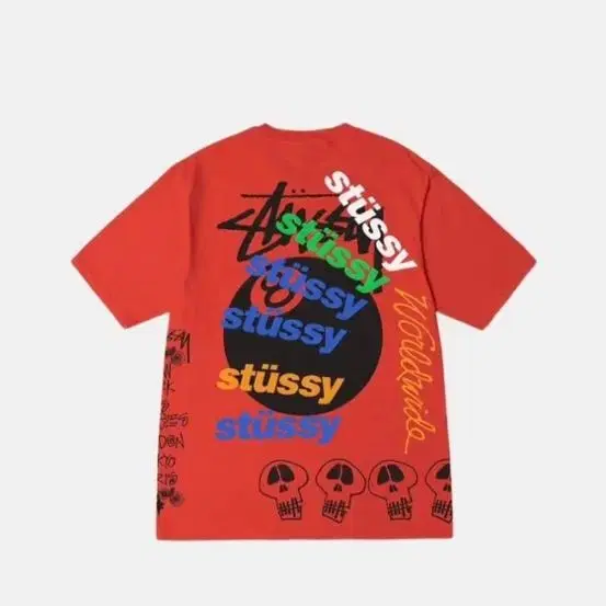 stussy 스투시 테스트 스트라이크 피그먼트 다이드 티셔츠 s