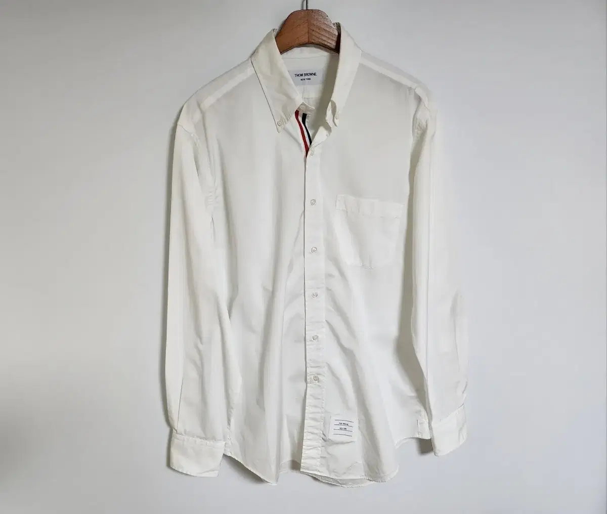 [4] Thom Browne White Three-Seam Poplin Shirt