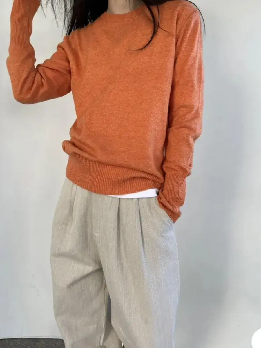 Basic Round Knit Orange