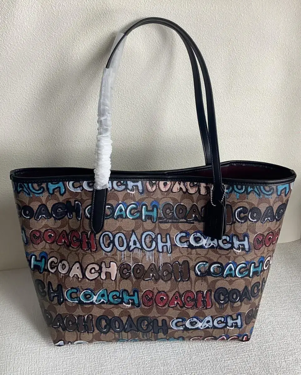 Coach CM093 신상 X Mint Serf 시티 토트백 시그니처 캔