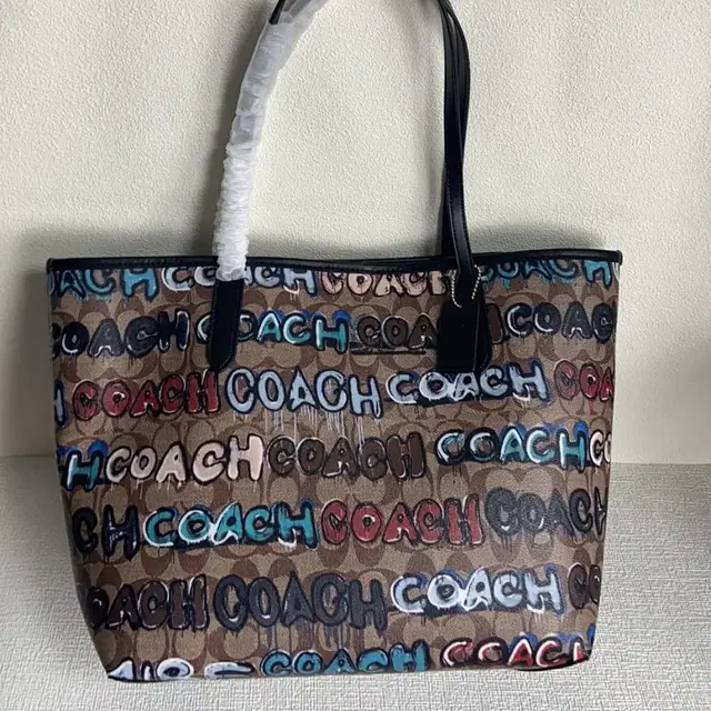 Coach CM093 신상 X Mint Serf 시티 토트백 시그니처 캔