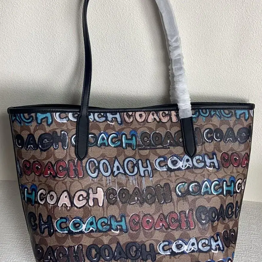 Coach CM093 신상 X Mint Serf 시티 토트백 시그니처 캔