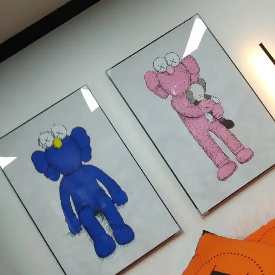 세서미스트리트 카우스 kaws 대형 그림 액자 팝아트 인테리어소품 피규어