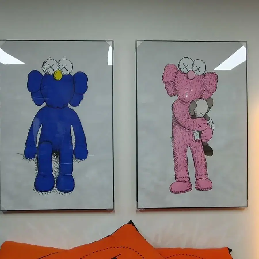 세서미스트리트 카우스 kaws 대형 그림 액자 팝아트 인테리어소품 피규어