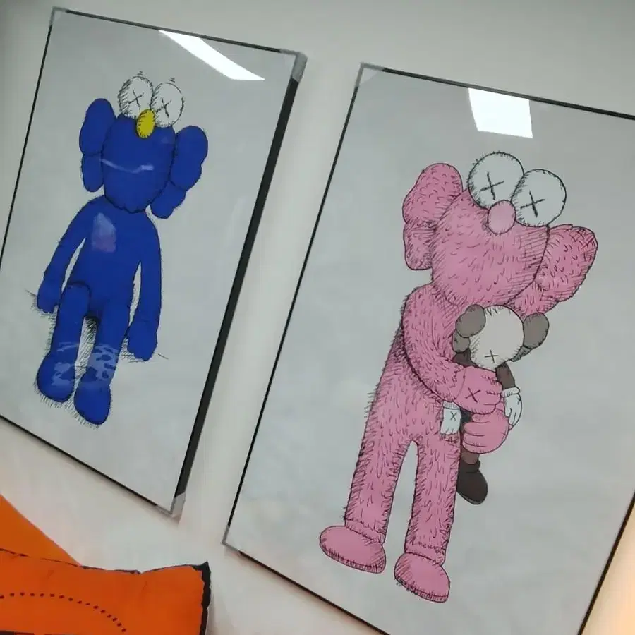 세서미스트리트 카우스 kaws 대형 그림 액자 팝아트 인테리어소품 피규어