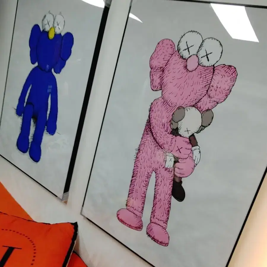 세서미스트리트 카우스 kaws 대형 그림 액자 팝아트 인테리어소품 피규어