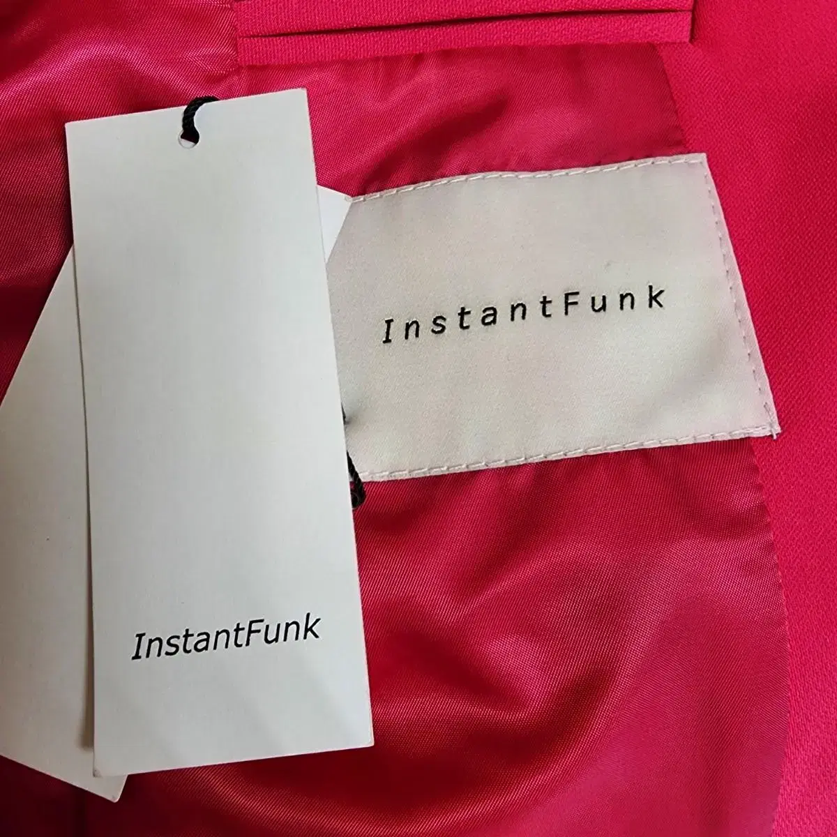 새제품 instantfunk 인스턴트펑크 핫핑크 자켓