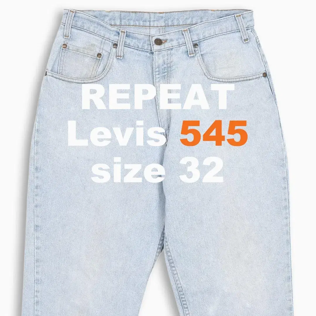 Levi's 545 Orange Tab Light Blue 90s USA Size 32 OR5453403